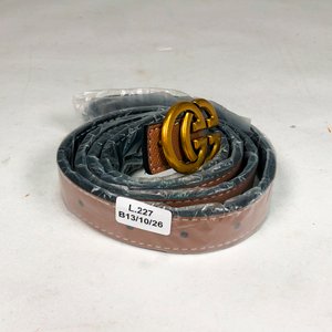 Cinturón de Caballero Marrón con Hebilla Doble G Dorada - imagen 2
