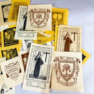 Cincuenta dibujos de artistas de diferentes bibliotecas del mundo (exlibris 9 - imagen 2