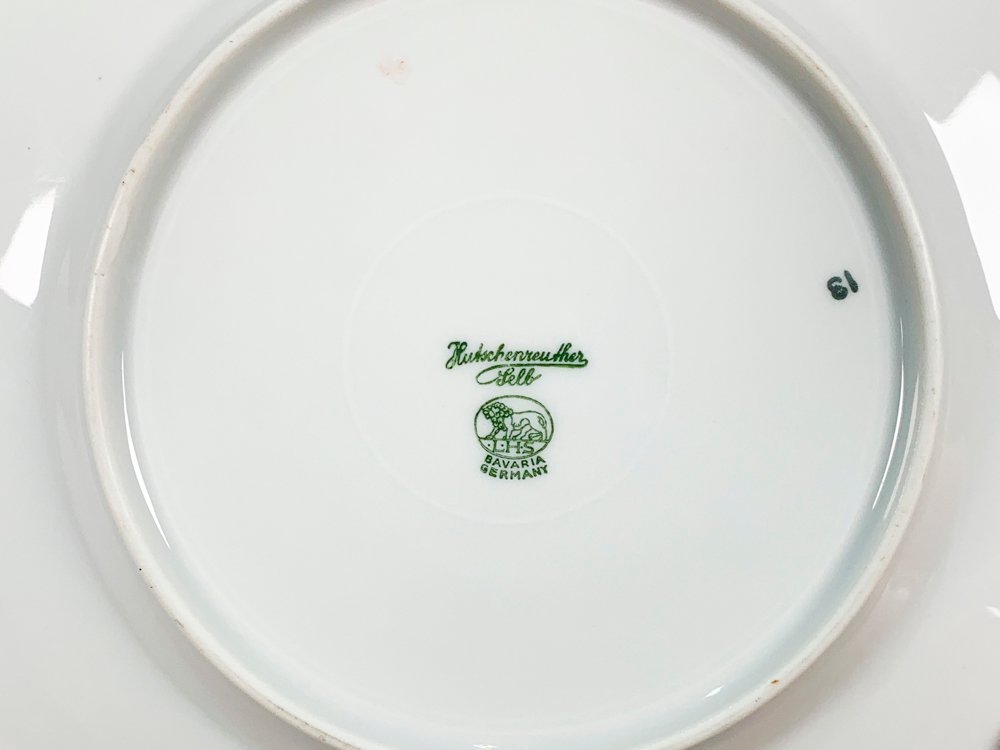 Juego de té en porcelana Bavaria, blanco con floral decoración - imagen 5