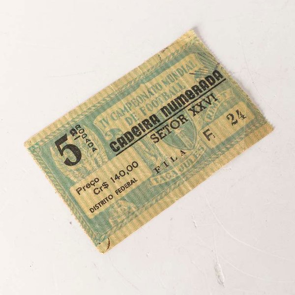 Lote siguiente: Entrada Mundial Brasil 1950 - Boleto de Entrada al Mundial de Fútbol 1950