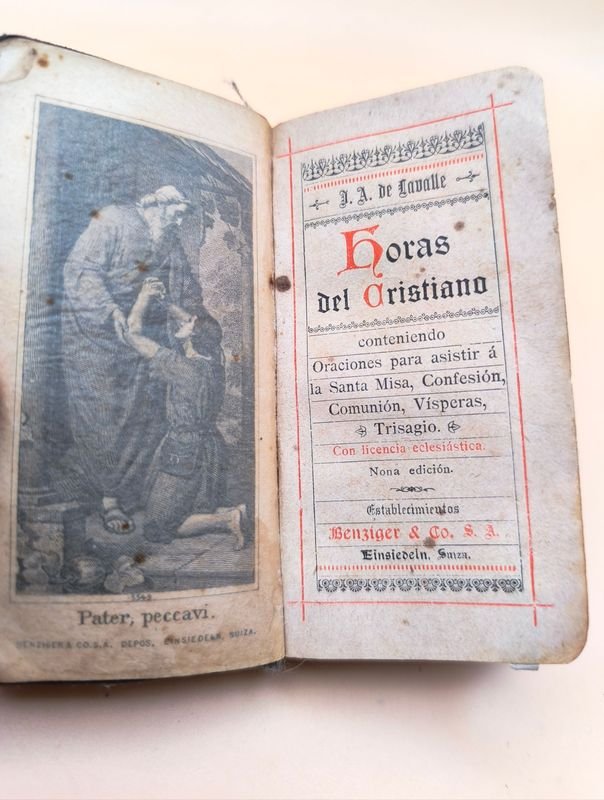 Lote anterior: Libro antiguo de 1897 con ilustración religiosa