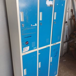 Armario Metálico Gris y Azul con 6 Puertas - imagen 2