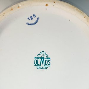 Juego de Vajilla "Olmos" Porcelana Blanca con Flores - Incompleto - imagen 4