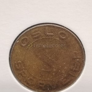 Moneda Oslo Noruega Sporveier 600 M - imagen 3