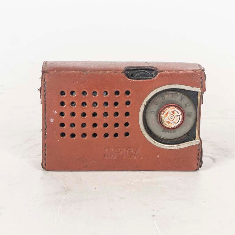 Radio Portátil Spica Vintage con Estuche Marrón