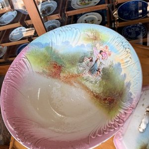 Juego de Lavatorio Francés Antiguo A. Pillivuyt: Palangana, Jarra y Jabonera con Tapa - imagen 10