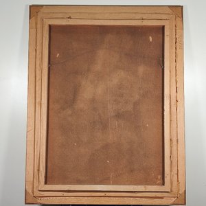 Pintura "Escena Marina" de Hugo Nantes, Acrílico sobre Fibra con Marco Dorado - imagen 8