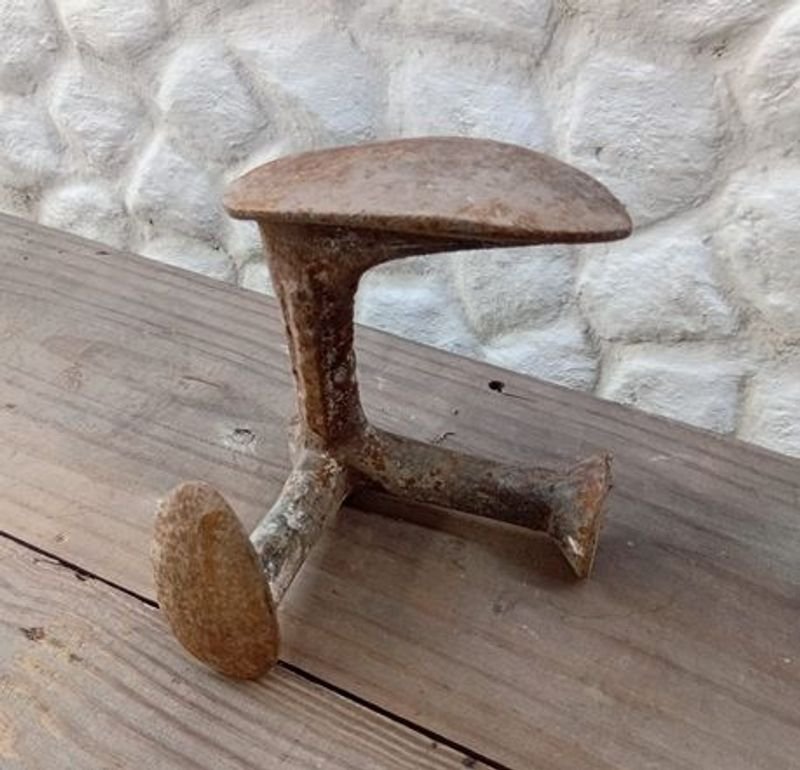 Pie de Zapatero Antiguo de Hierro Fundido