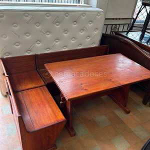 Lote anterior: Juego de Comedor de Madera Rústico con Banco y Mesa