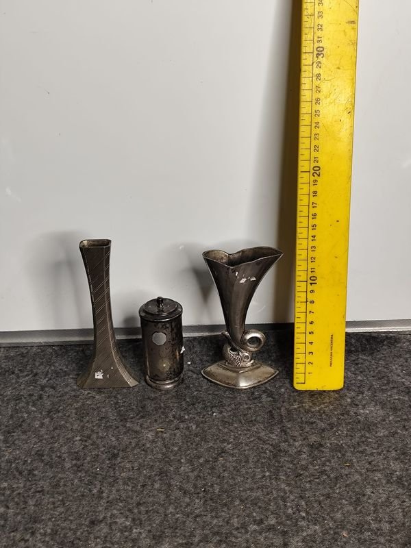 Largentier Italiano: Set de 3 Piezas Metálicas Decorativas