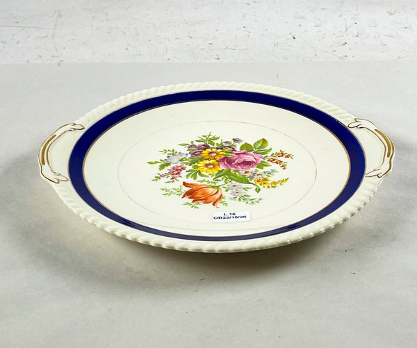 Plato de Loza Inglesa Johnson Bros "Old English" con Flores - imagen 1