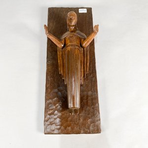 Talla de Madera de Dama con Avería en Mano - 40 cm - imagen 4