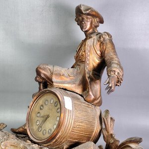 Reloj de Mesa Antiguo en Metal con Figura de Bronce "Luis XIV" - Para Restaurar - imagen 20