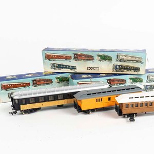 3 vagones PORCHER made in Italy en su caja original - imagen 2