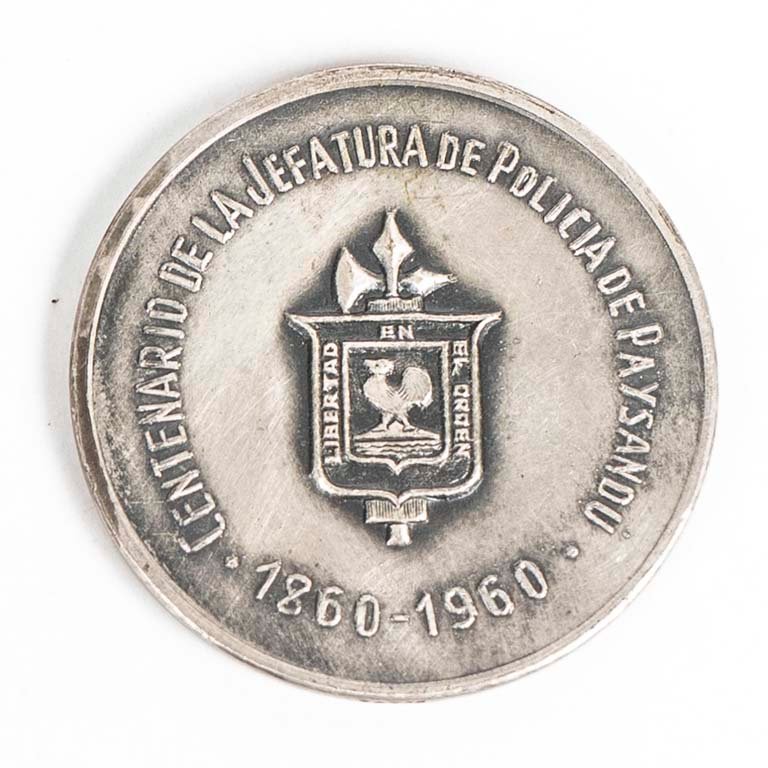 Medalla uruguaya de plata - Centenario de la Jefatura de Policía de Paysandú - imagen 2