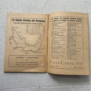 Libro 9ª Vuelta Ciclista del Uruguay 1952 con Mapa de Etapas y Publicidad - imagen 3