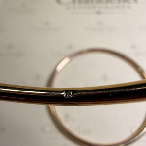 Par de Esclavas Rígidas Antiguas Reforzadas en Oro 18k Rojo - imagen 4