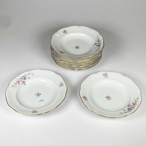 Lote anterior: Doce platos hondos de porcelana checa ,decoración floral diámetros 23 cm