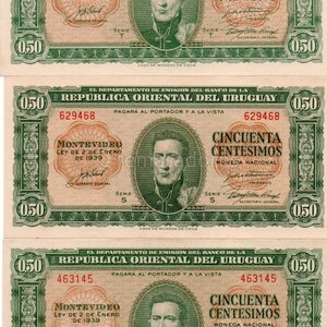 Billetes de 50 Centésimos de Uruguay - Serie R (1939) - imagen 1