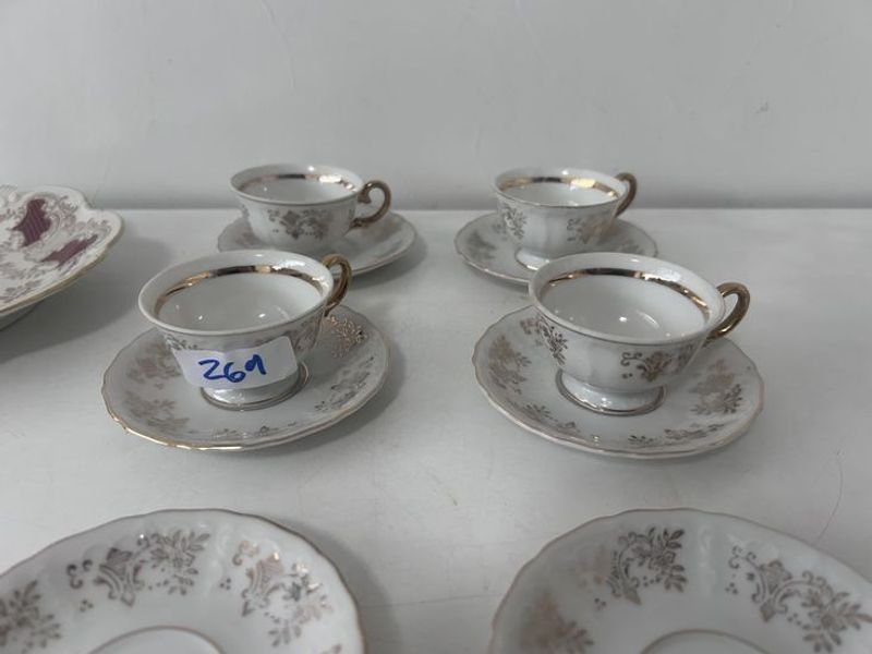 Plato de loza Bavaria con tazas y porcelana - imagen 2