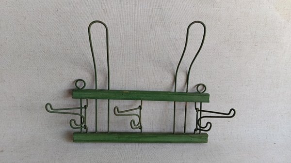 Antiguo Perchero de Madera y Metal con Perchas Móviles - imagen 1