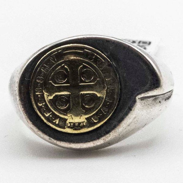 Anillo de Plata y Oro con Sello de San Benito - imagen 1