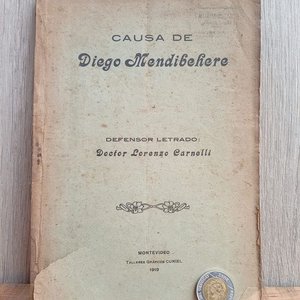 Lote siguiente: Libro "Causa de Diego Mendibehere" - Montevideo 1919