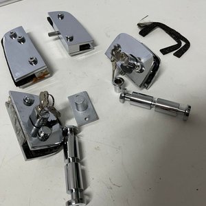 Kit de 2 Cerraduras con Llave y Bisagras para Blindex - imagen 6