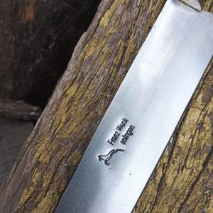 Cuchillo Franz Wenk Solingen Cabo Alpaca con Apliques Bronce - imagen 2
