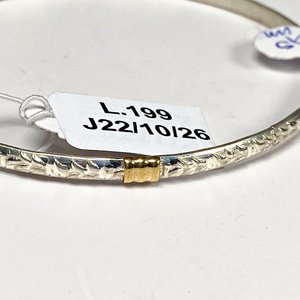 Esclava de Plata y Oro con Diseño Grabado - imagen 3