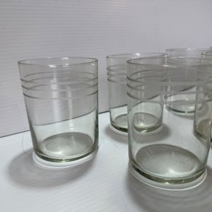 Lote de 7 Vasos de Vidrio y 6 Shots de Ágata con Plato Juego - imagen 5