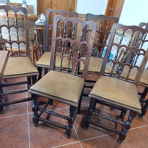 Juego de 6 Sillas de Comedor en Madera Maciza de Cedro Rosa Torneado - imagen 6