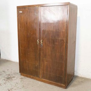 Ropero de Dos Puertas con Espejo Interior y Dos Cajones - imagen 1