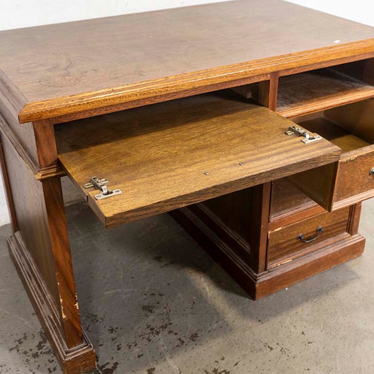 Escritorio en madera de cerejeira con bandeja y tres cajones - imagen 3