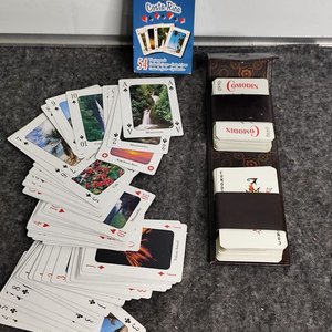 Dos Mazos de Cartas de Poker con Imágenes de Costa Rica y Estuche de Cuero - imagen 4