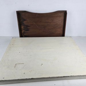 2 Mesas Plegables de Madera Blanca y Marrón - imagen 5