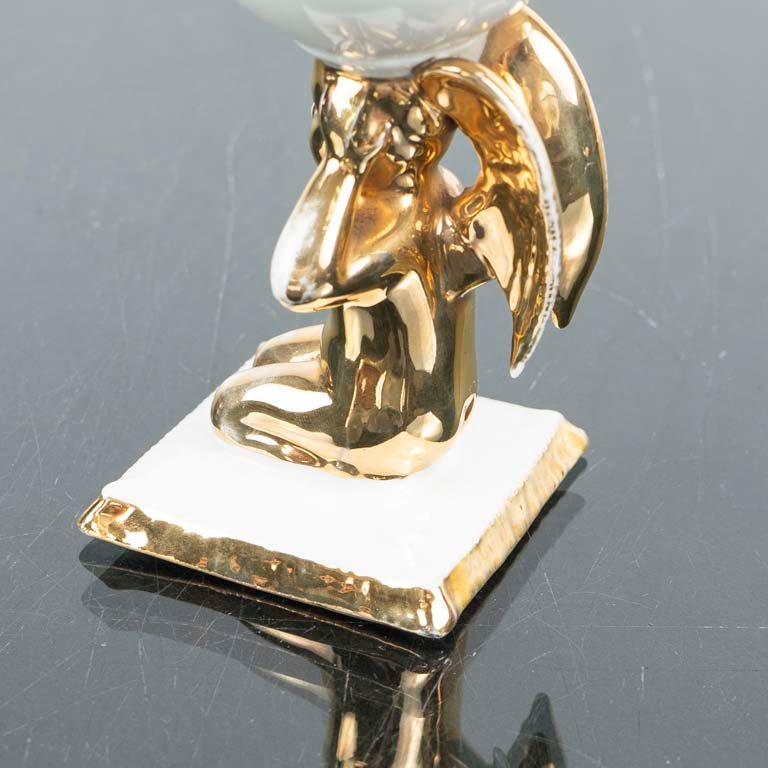 Vaso cerámico con ángel de oro - imagen 2