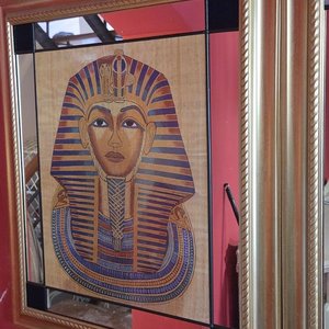Par de Cuadros Decorativos Egipcios con Marco Dorado - imagen 4