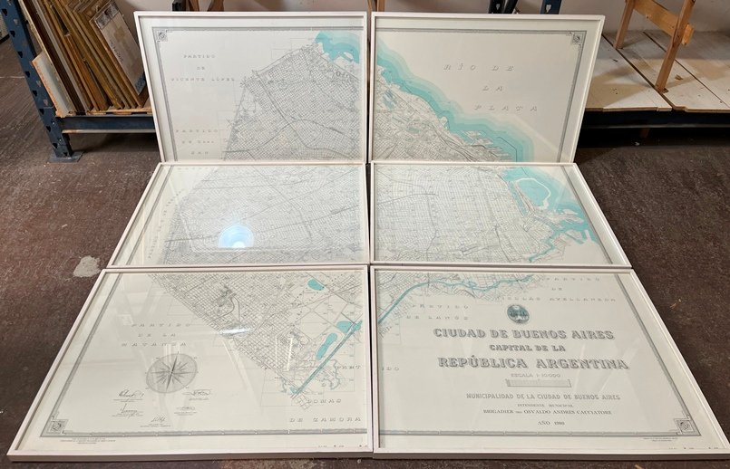 Seis Mapas de Argentina en papel, condiciones aceptables
