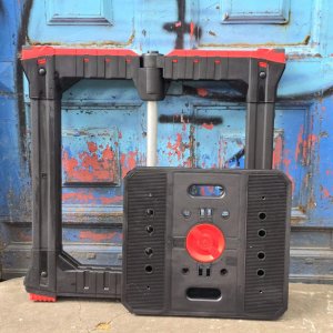 Mesa de Trabajo Plegable Negra y Roja - imagen 4