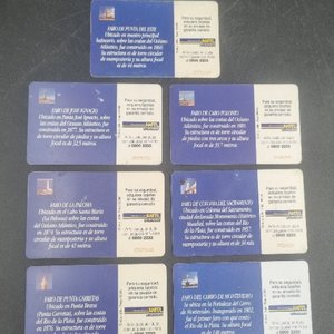 Lote de 7 Tarjetas Telefónicas Antel de Uruguay con Faros - imagen 4