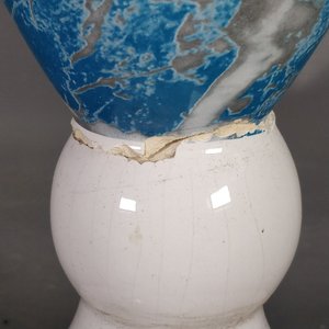Lámpara de Mesa Cerámica Blanca y Celeste 54cm - imagen 3