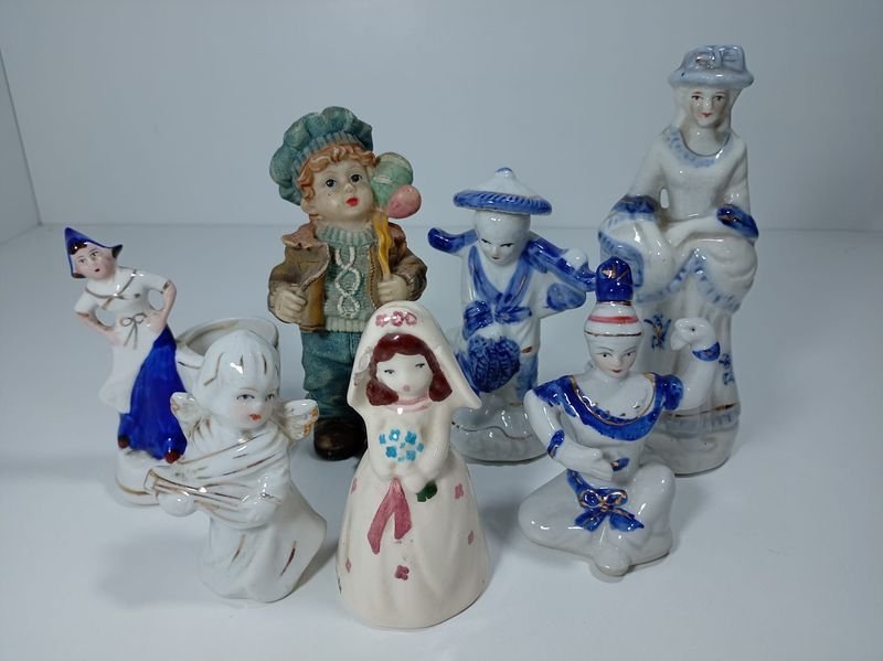 Figuras de Porcelana Variadas: Novios, Ángel, Niños y Más