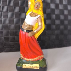 Trinidad de Figuras Religiosas Umbanda y Quimbanda: Exu 2 Cabezas, Pomba Gira y Exu "Malandro" - imagen 3