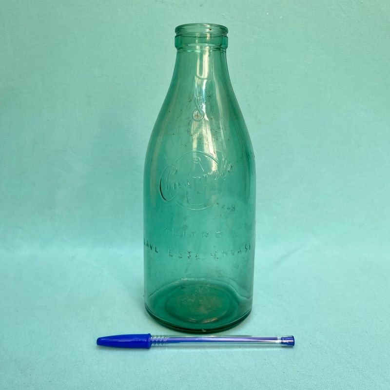 Antigua Botella de leche Conaprole. Altra: 24.5 cm