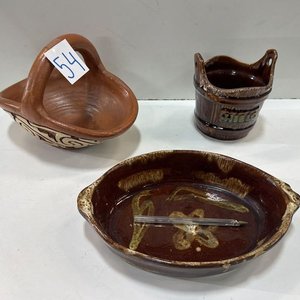 Lote anterior: Canasta de Barro, Cubo Decorativo y Fuente Ovalada de Cerámica