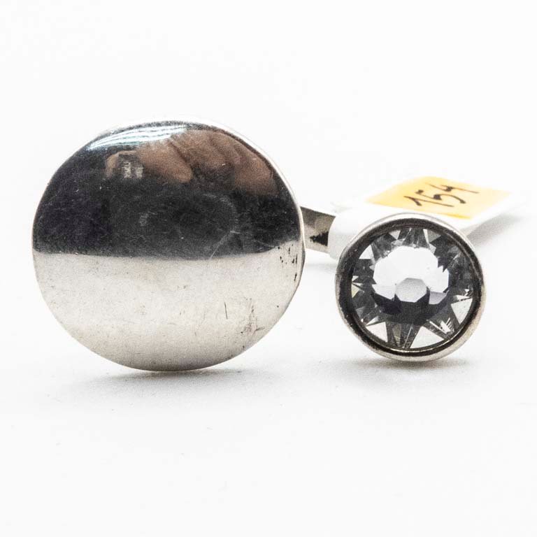 Anillo de Plata con Piedra Transparente