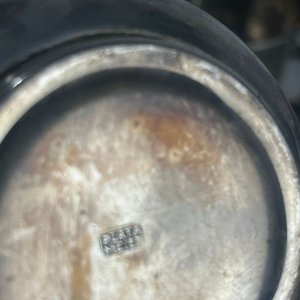 Juego de 5 Tazas de "Plata" con Platillos - Confitería Americana - imagen 7