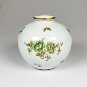 Florero de porcelana alemana decoración floral, altura 15 cm - imagen 1