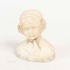 Busto de Niña de Marmolina Restaurado - imagen 1